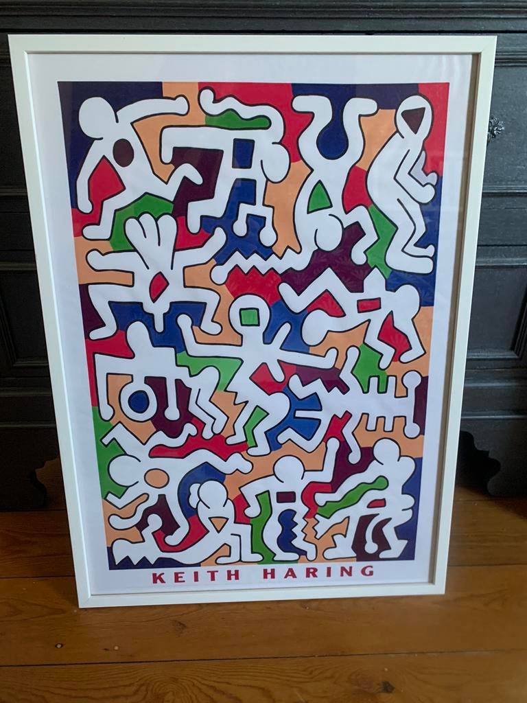Cadre 65/45 avec toile Keith Haring. Neuf, Enlèvement ou Envoi