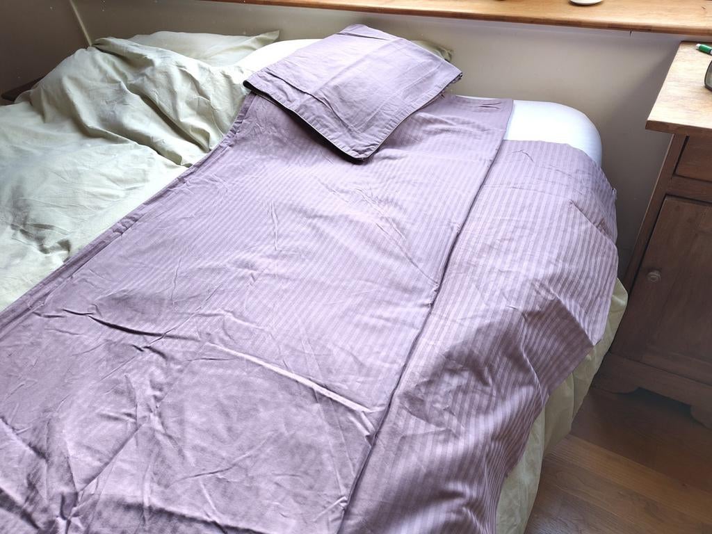 Belle housse de couette pour 2 personnes avec drap de bas et, Housse de couette, Enlèvement, Utilisé, Deux personnes