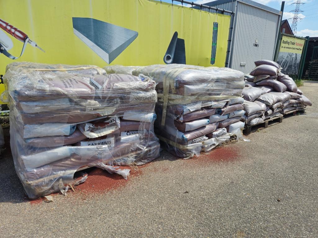 Opruiming Rode en Grijze Leislag 35kg € 5,00 excl, Bricolage & Construction, Tuiles & Revêtements de toit, Neuf, Autres types