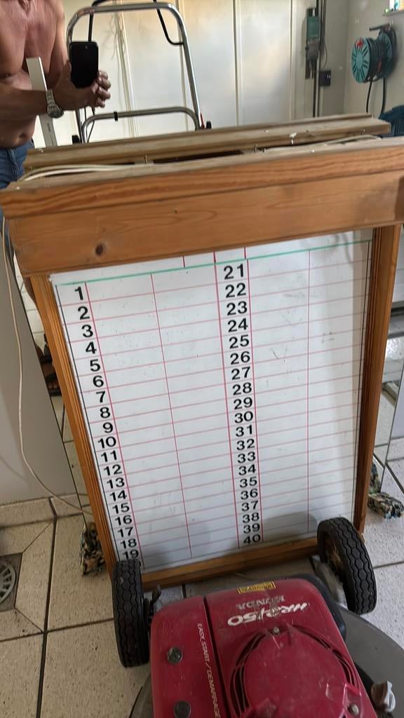 Scorebord met verlichting, Enlèvement