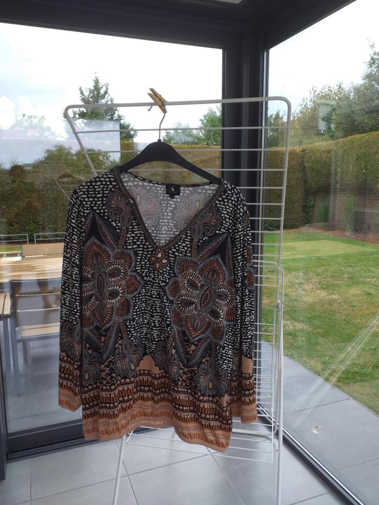 Blouse K-design XL, K-design, Zwart, Maat 42/44 (L), Ophalen of Verzenden