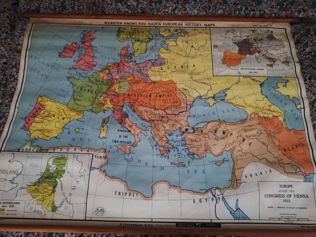Oude schoolkaart, Antiek en Kunst, Antiek | Schoolplaten, Ophalen