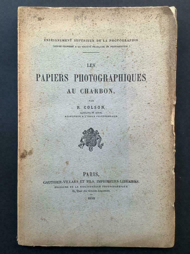 Les papiers photographiques au charbon - R. Colson, Boeken, Ophalen of Verzenden