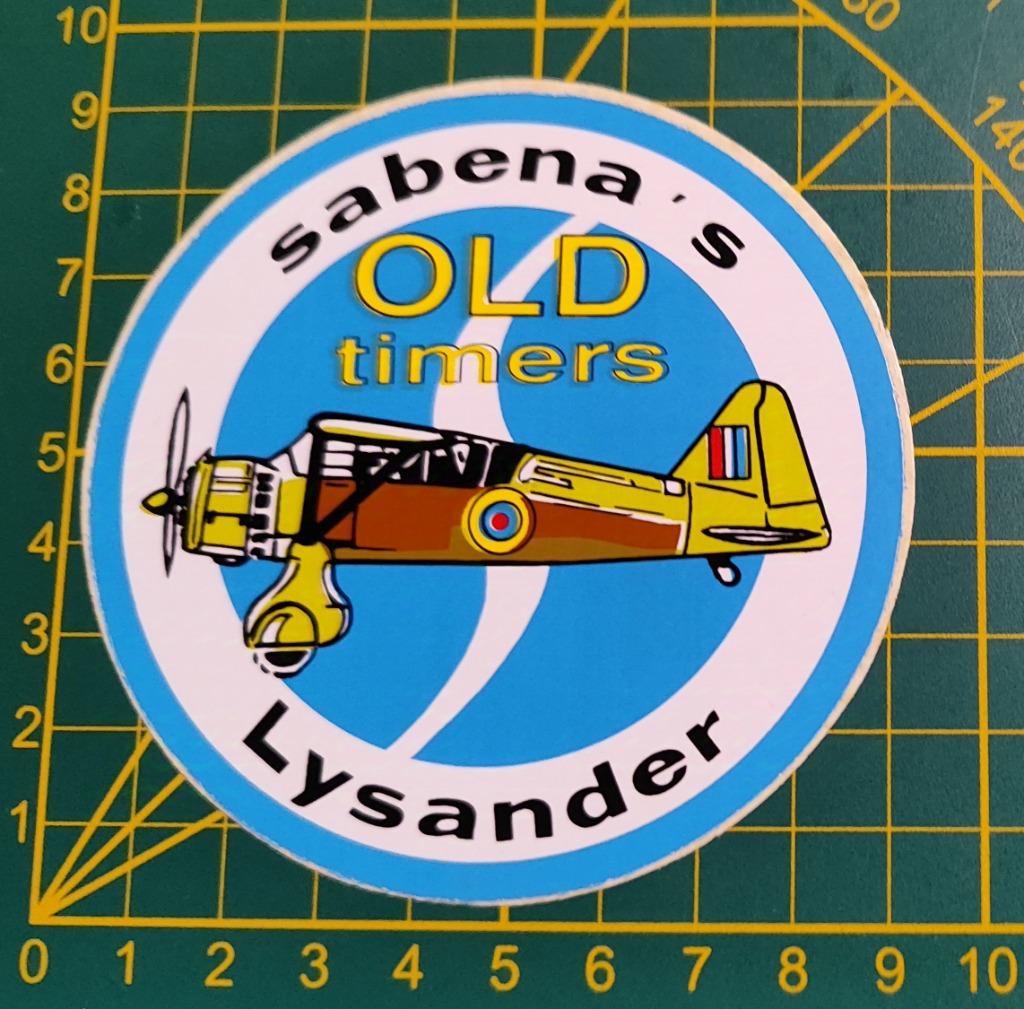 Sticker Sabena Oldtimers Lysander vliegtuig, Ophalen of Verzenden