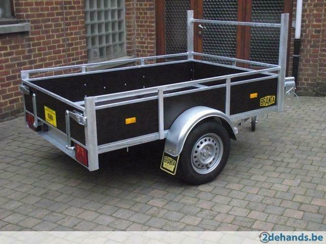 Nieuwe professionele enkelasaanhangwagen 1,95x0,9m , Aalst, Enlèvement, Neuf