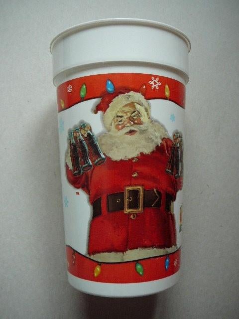 Plastiek beker Coca-Cola kerstmis, Verzamelen, Ophalen of Verzenden, Gebruikt, Gebruiksvoorwerp