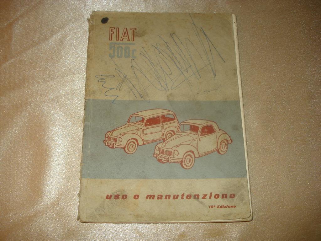 Ancien Manuel d'Utilisation et Manutention pour Fiat 500C, Enlèvement ou Envoi
