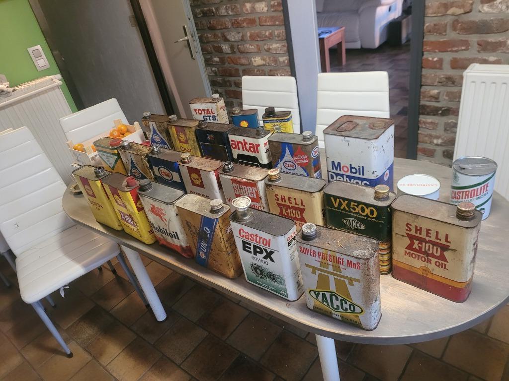 Anciens bidons d'huile por collectionneurs, Enlèvement ou Envoi, Utilisé, Emballage