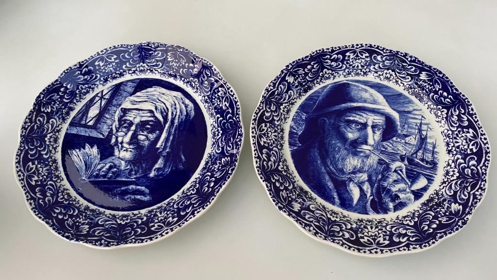 Assiettes BOCH - Femme et pêcheur, Enlèvement