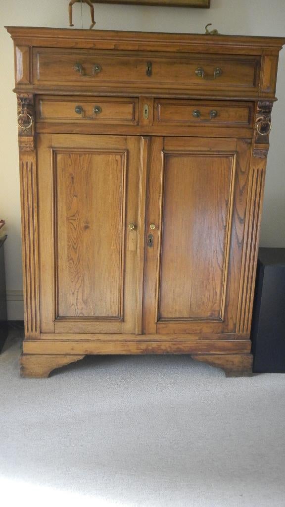 vintage kast, Ophalen, Gebruikt, Met deur(en), 100 tot 150 cm
