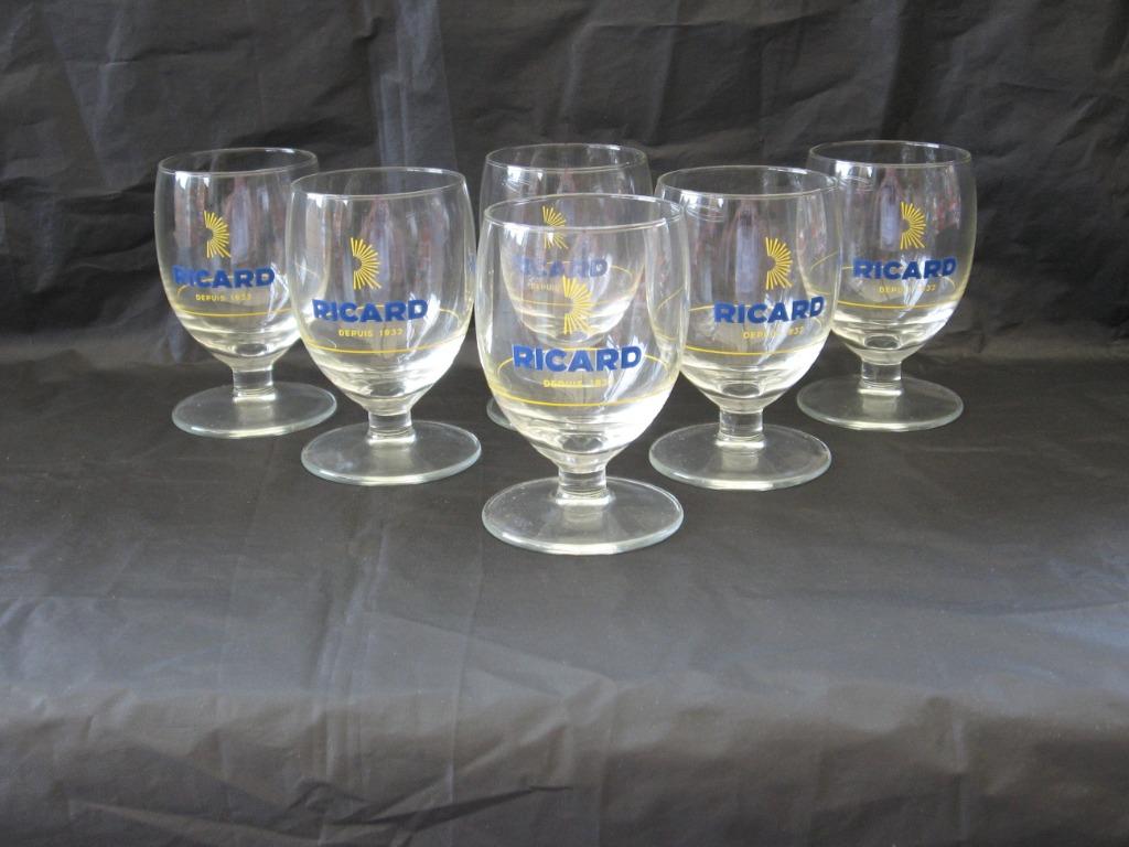 6 ballons en verre, grand demi-toit ouvrant, jaune-bleu, Collections, Enlèvement ou Envoi, Comme neuf, Ustensile