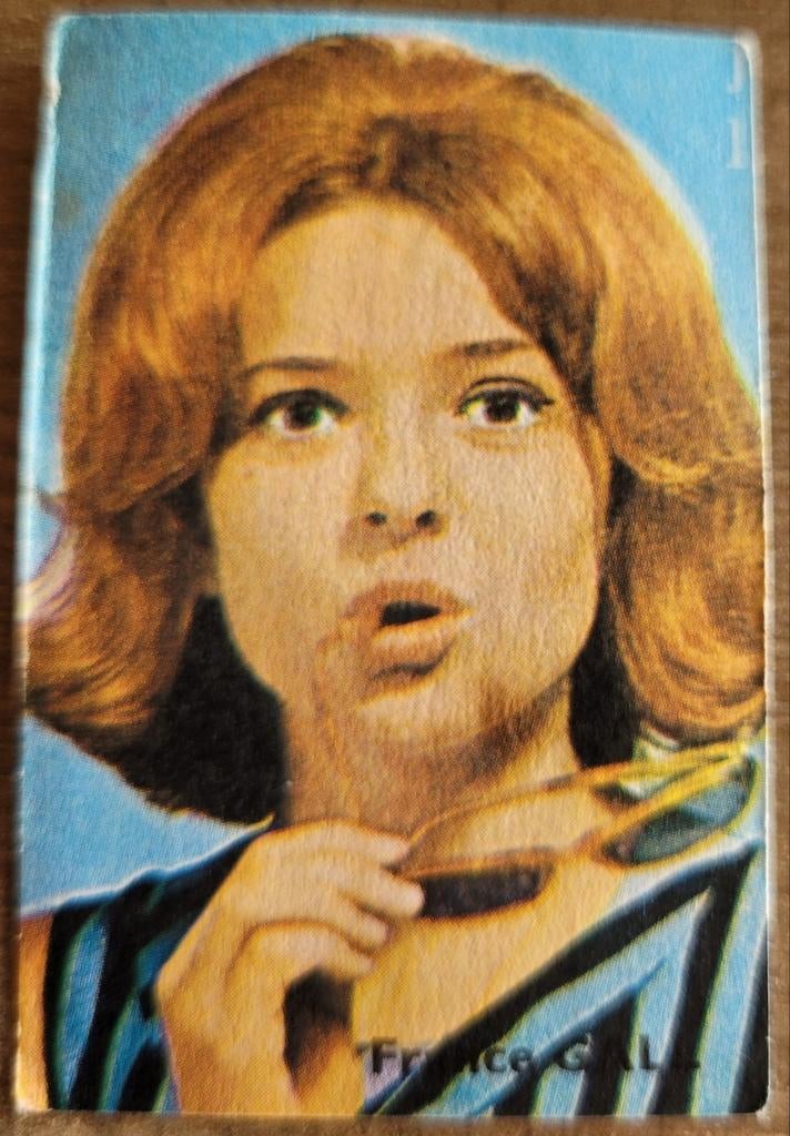 Oud fotoprentje: France Gall (Victoria chocolade), Ophalen of Verzenden, Zo goed als nieuw, Overige onderwerpen, Prent