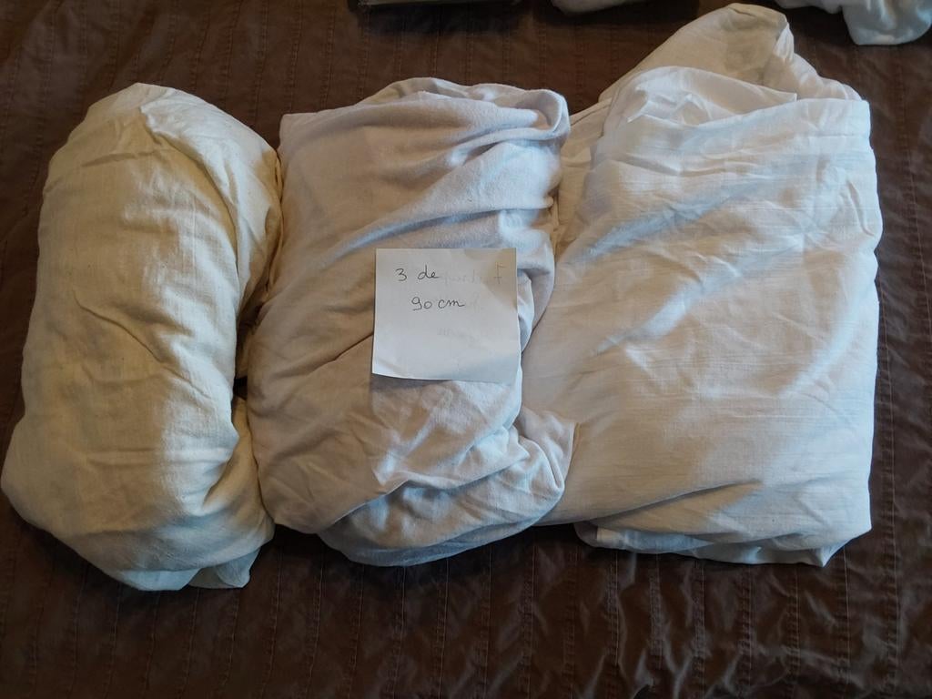 Draps housses de diverses tailles, Enlèvement ou Envoi, Utilisé, Drap-housse ou Taie d'oreiller