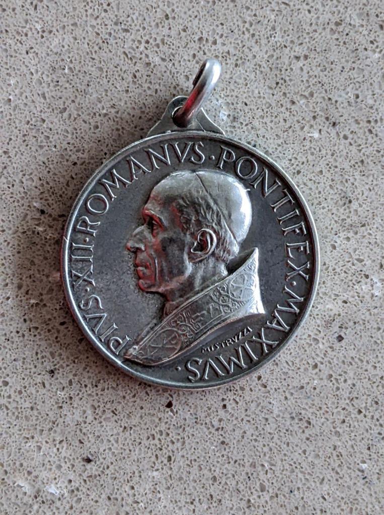 Médaillon, médaillon pendentif par le pape Pie XII, Enlèvement ou Envoi, Neuf, Bijoux, Christianisme | Catholique