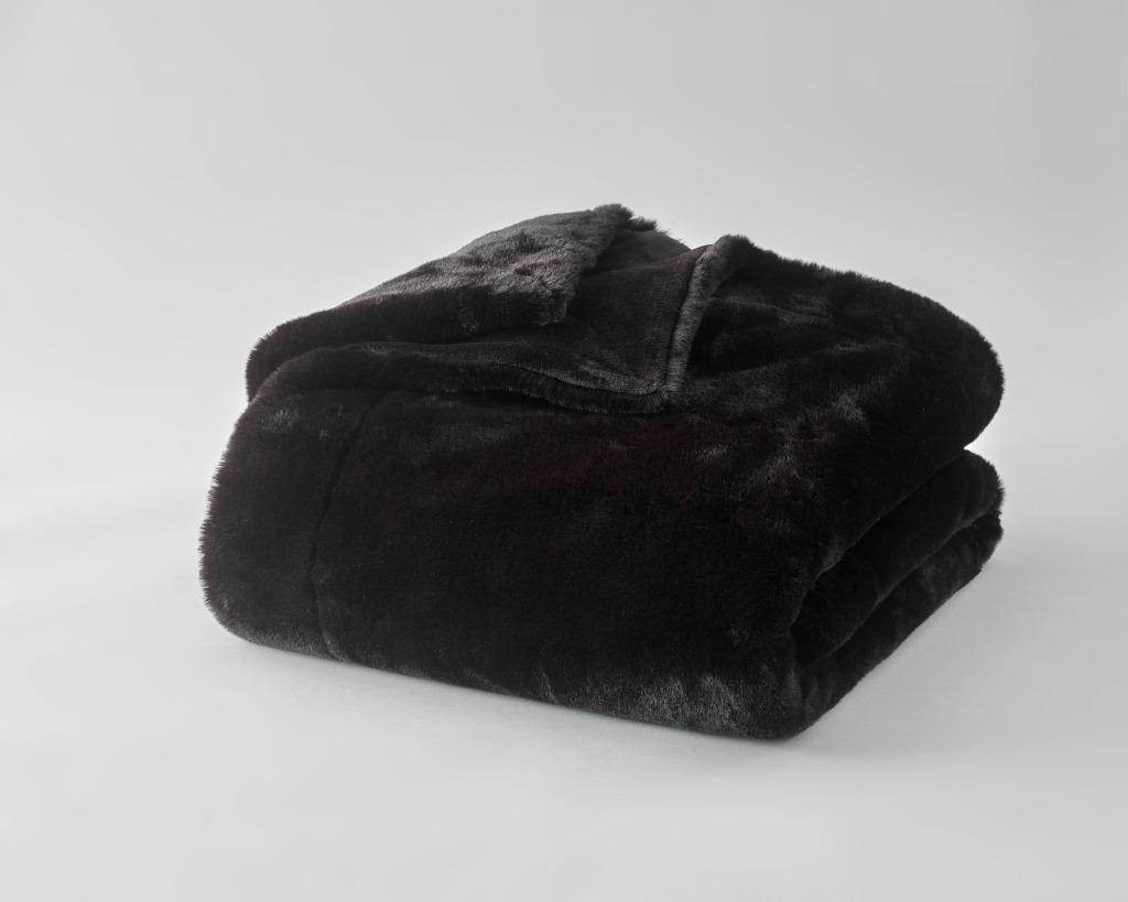 Plaids Cocooning Panthère noir plaid/fleece deken 150 x 200, Huis en Inrichting, Verzenden, Nieuw