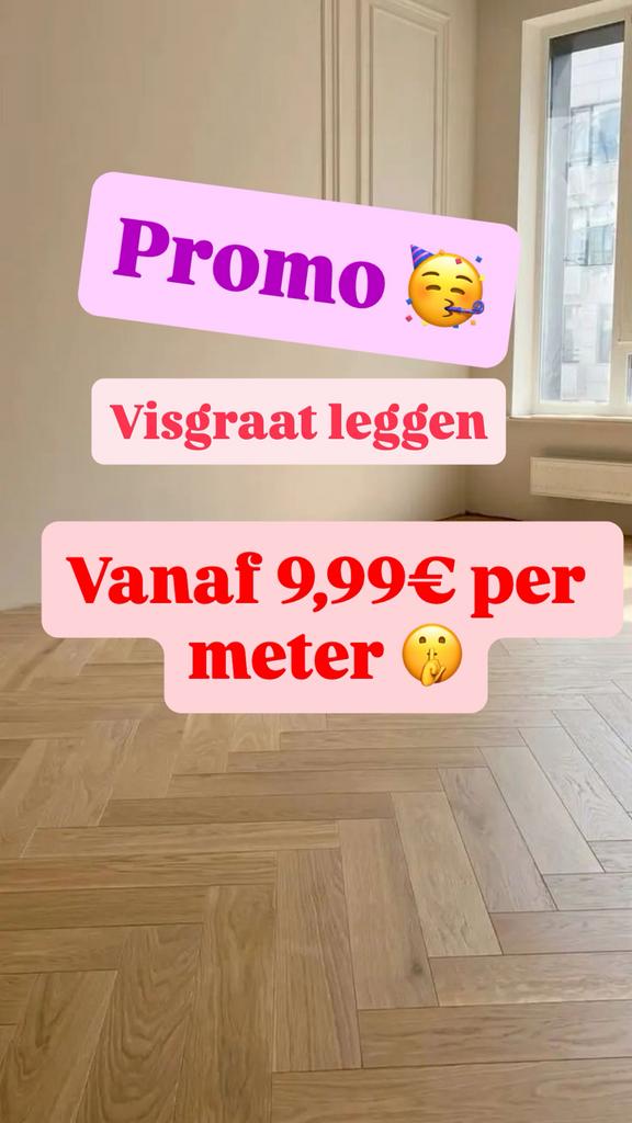 Visgraat Laminaat leggen, Doe-het-zelf en Bouw, Hout en Planken, Zo goed als nieuw, Ophalen