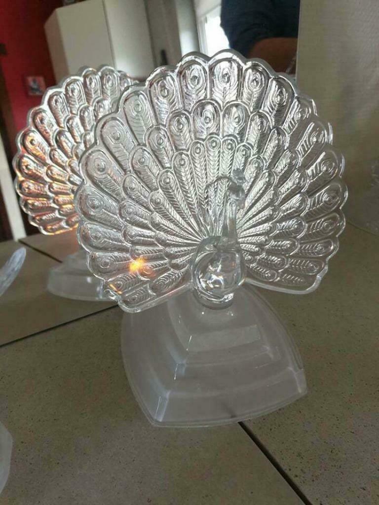 P1) Joli Paon en Verre de Cristal" Pour collectionneur, Enlèvement ou Envoi