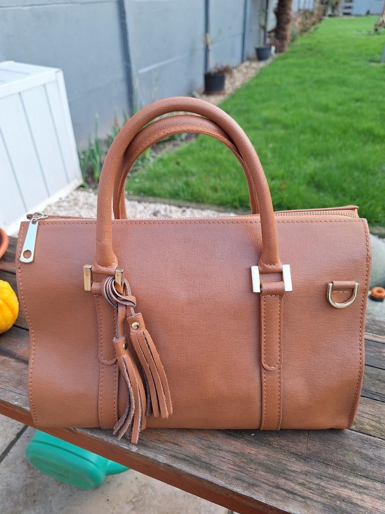 Handtas in Italiaans leder, Ophalen of Verzenden, Handtas