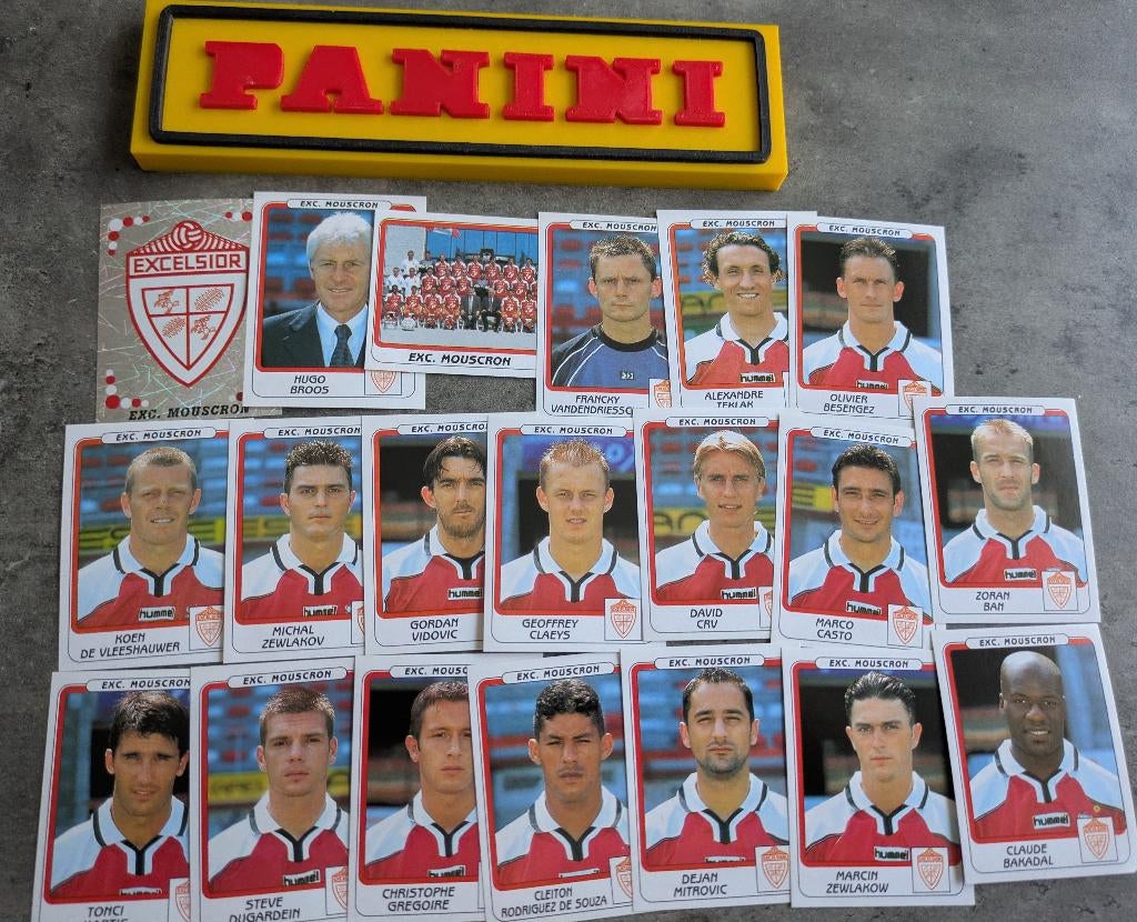PANINI STICKERS 20X FOOTBALL 2002  VOETBAL EXC MOUSCRON, Verzenden, Nieuw