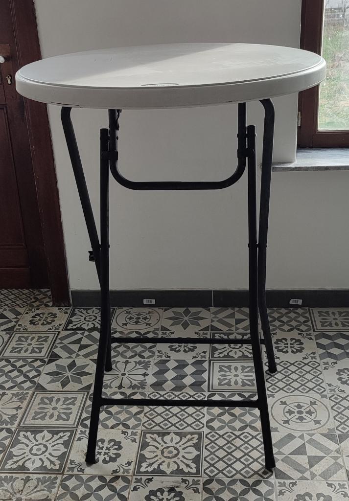Cocktailbar tafel, Tuin en Terras, Tuintafels, Ophalen, Gebruikt, Rond, Overige materialen