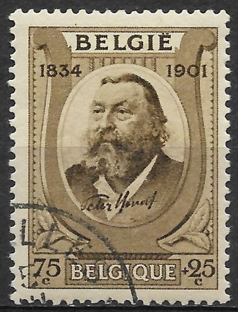 POSTZEGELS BELGIË- NR. 385- PETER BENOIT., Enlèvement ou Envoi, Affranchi, Oblitéré