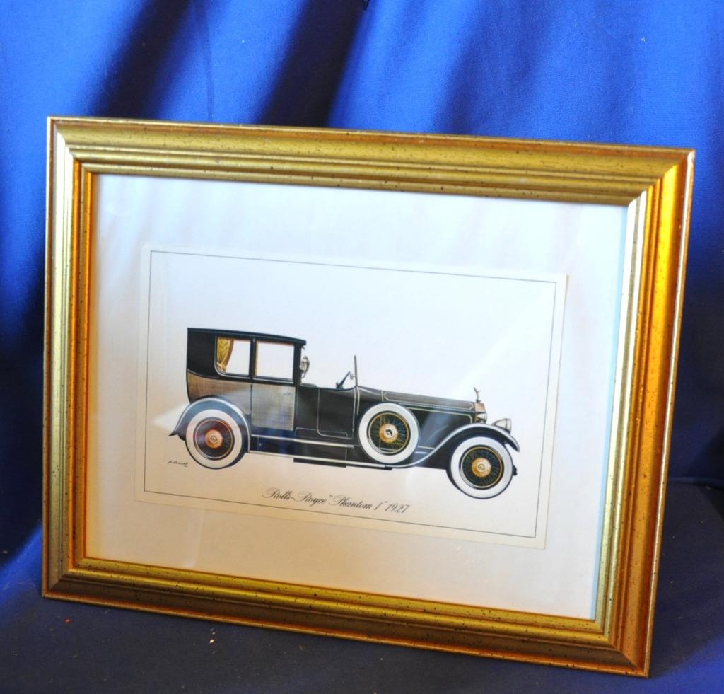 cadre avec Rolls Royce Phantom 1 de 1927, Ophalen of Verzenden, Zo goed als nieuw, Auto's