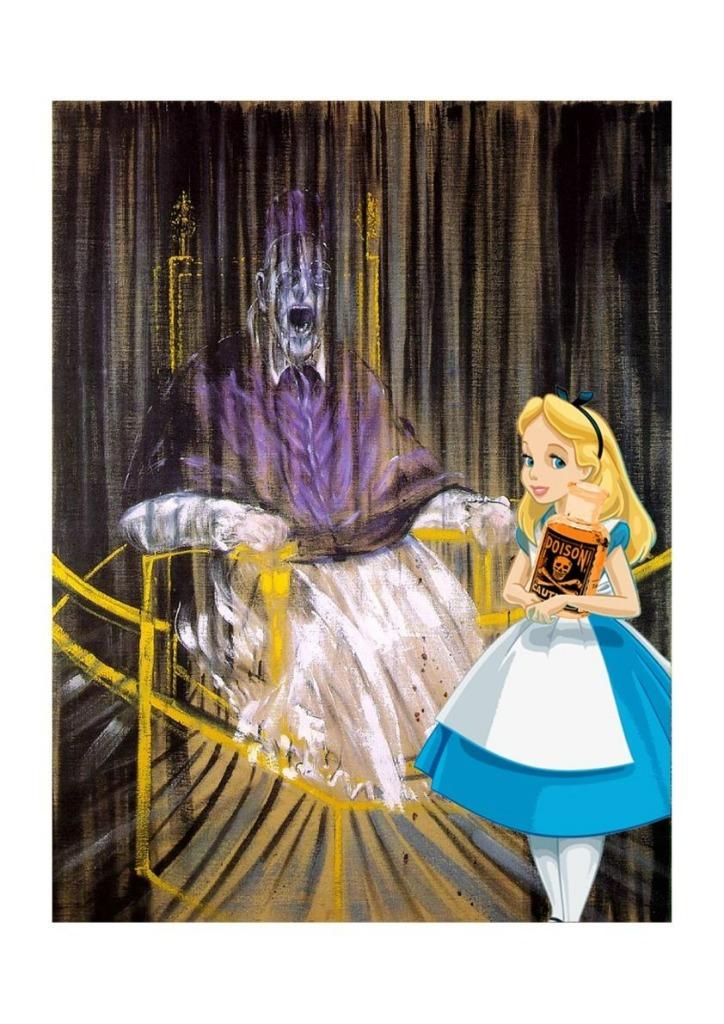 Death NY serigrafie 'Alice in Bacon's Studio' -signed&number, Antiquités & Art, Envoi