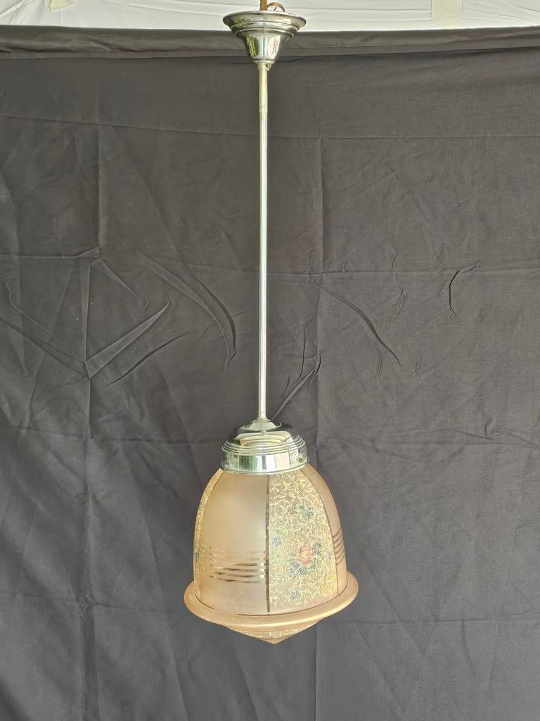 Antieke Art Deco Hanglamp, Ophalen of Verzenden