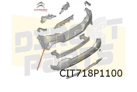 Citroën C4 Cactus (2/18-) achterbumper (Te Spuiten) Originee, Neuf, Arrière, -, -