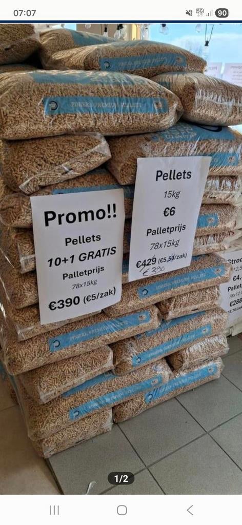 Pellets vanaf 5 euro per zak van 15 kg, Tuin en Terras, Ophalen