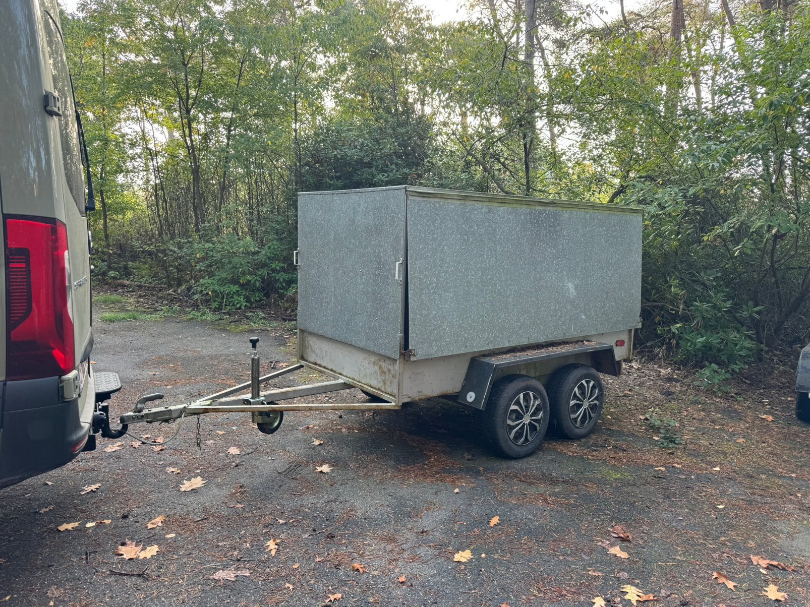 Dubbel as aanhangwagen, Ophalen, Gebruikt