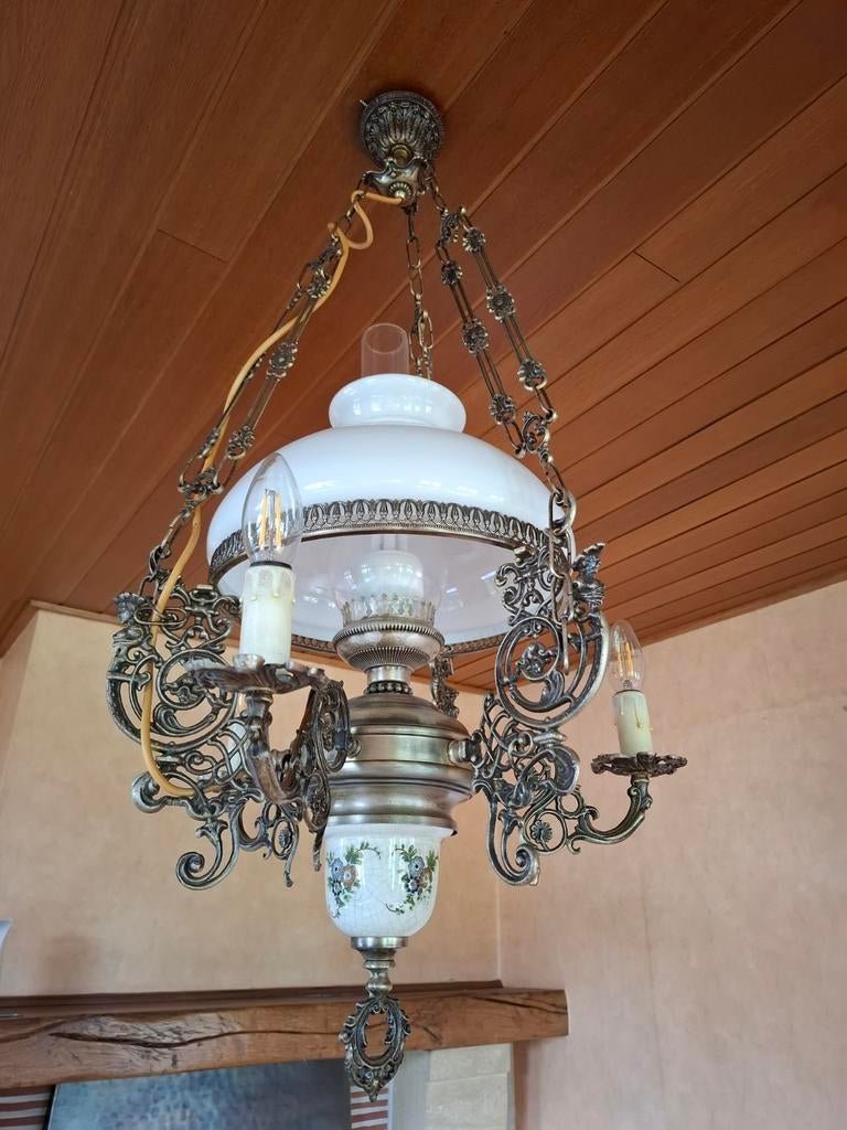 Antieke luster, Huis en Inrichting, Lampen | Kroonluchters, Ophalen