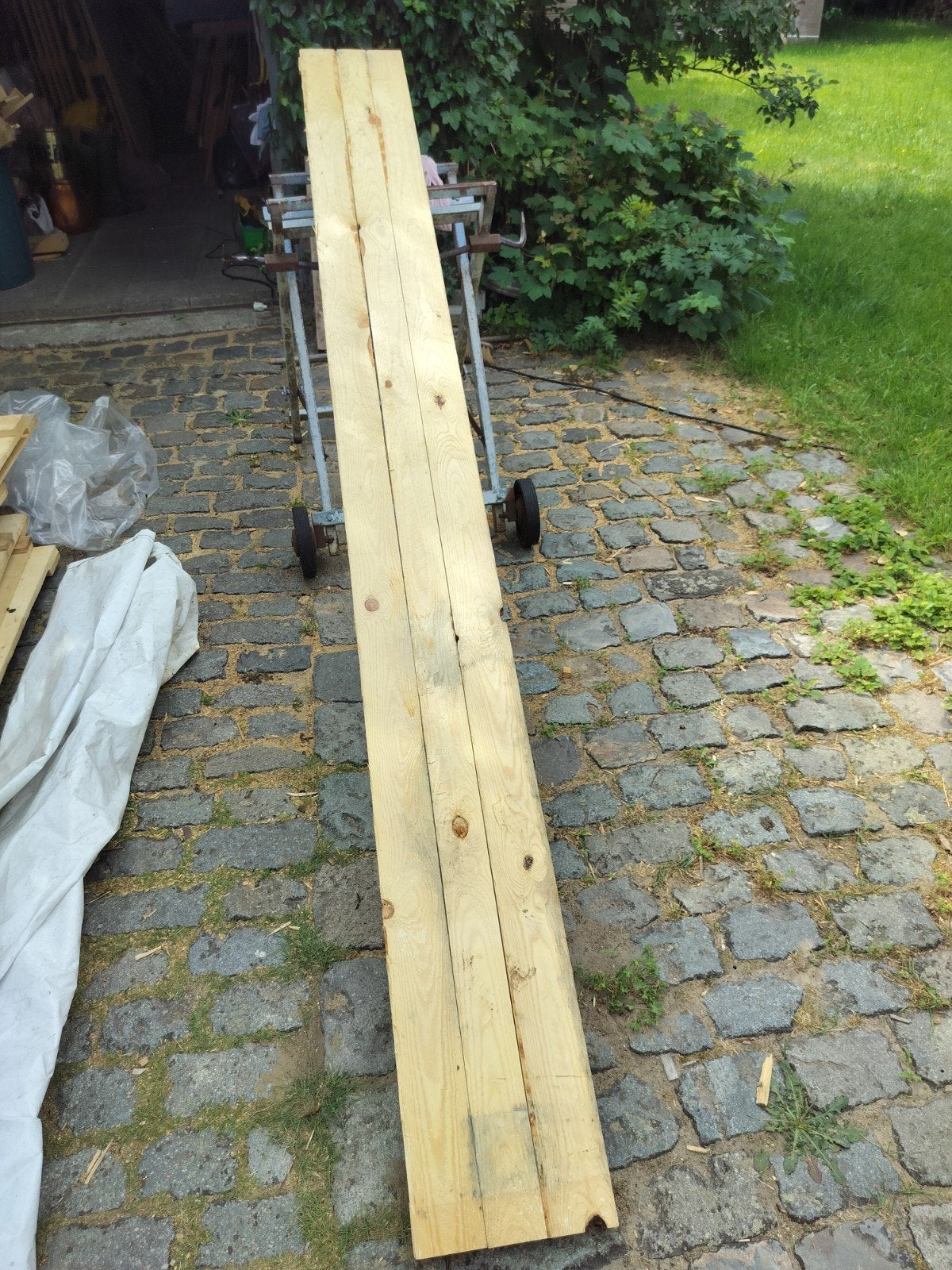 Lot de 10 housses en pin 287x29 cm, Bricolage & Construction, Bois & Planches, Enlèvement, Pin