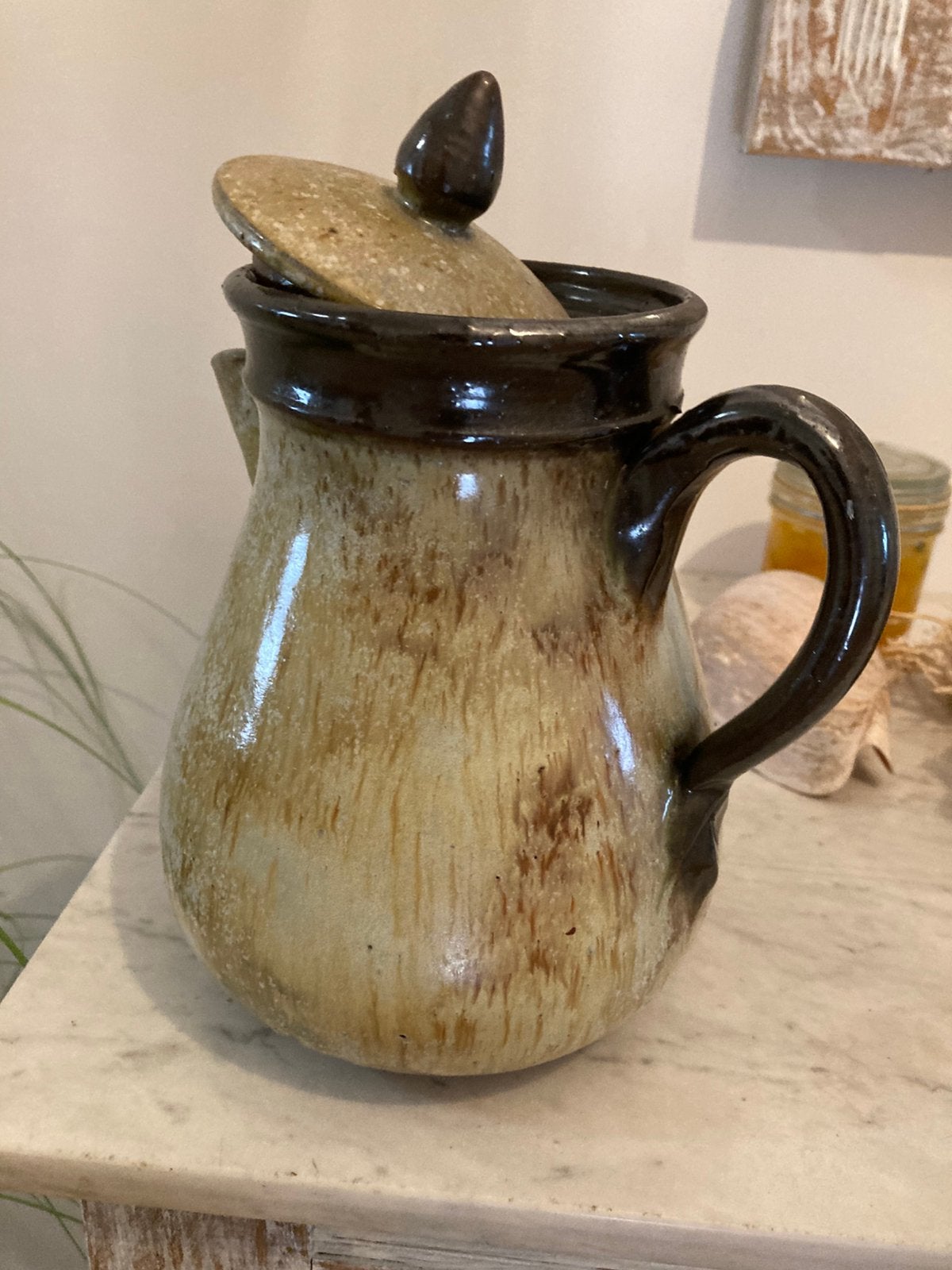 Cruche avec couvercle, Antiquités & Art, Curiosités & Brocante, Enlèvement