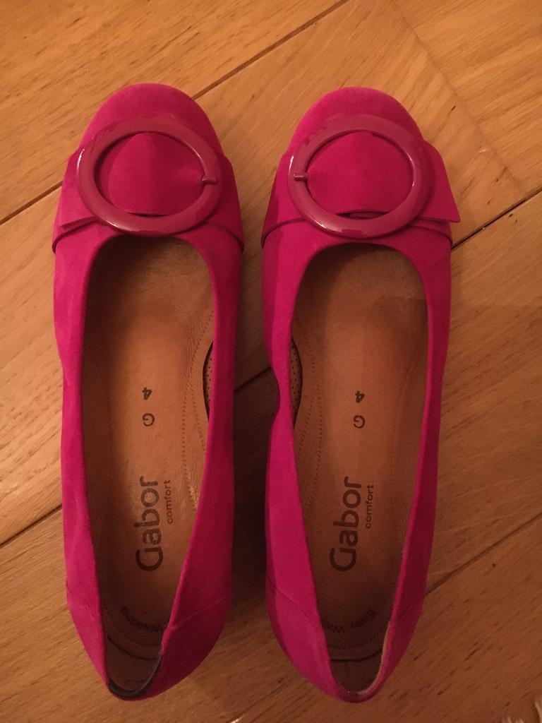 GABOR super mooie roze lederen/daim ballerina’s maat 37, Ophalen, Ballerina's, Zo goed als nieuw, Roze