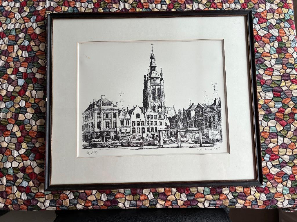 Lithografie Wim Sobrie, Antiek en Kunst, Kunst | Litho's en Zeefdrukken, Ophalen