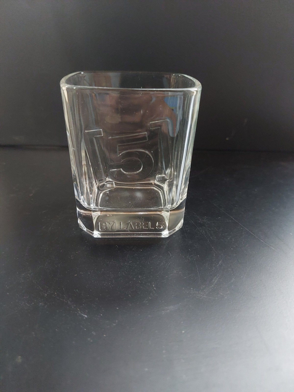 wiskey glas label 5, Ophalen of Verzenden, Nieuw, Borrel- of Shotglas