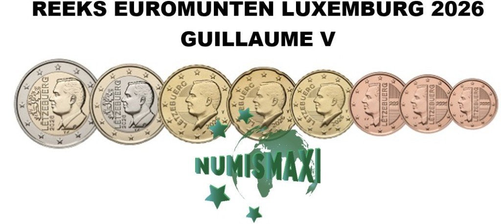 Série de pièces en euros Luxembourg 2026 sculpteur Guillaume, Envoi, Luxembourg