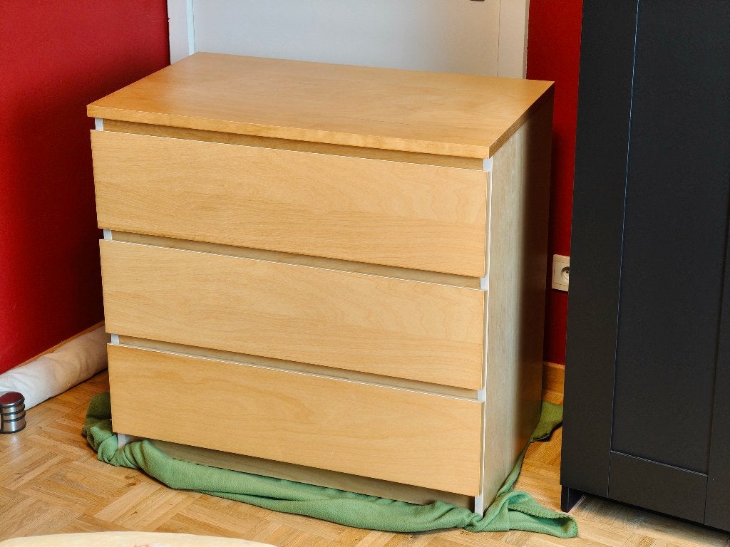 IKEA MALM schuiven kast, Ophalen, Gebruikt, Eikenhout, 50 tot 100 cm