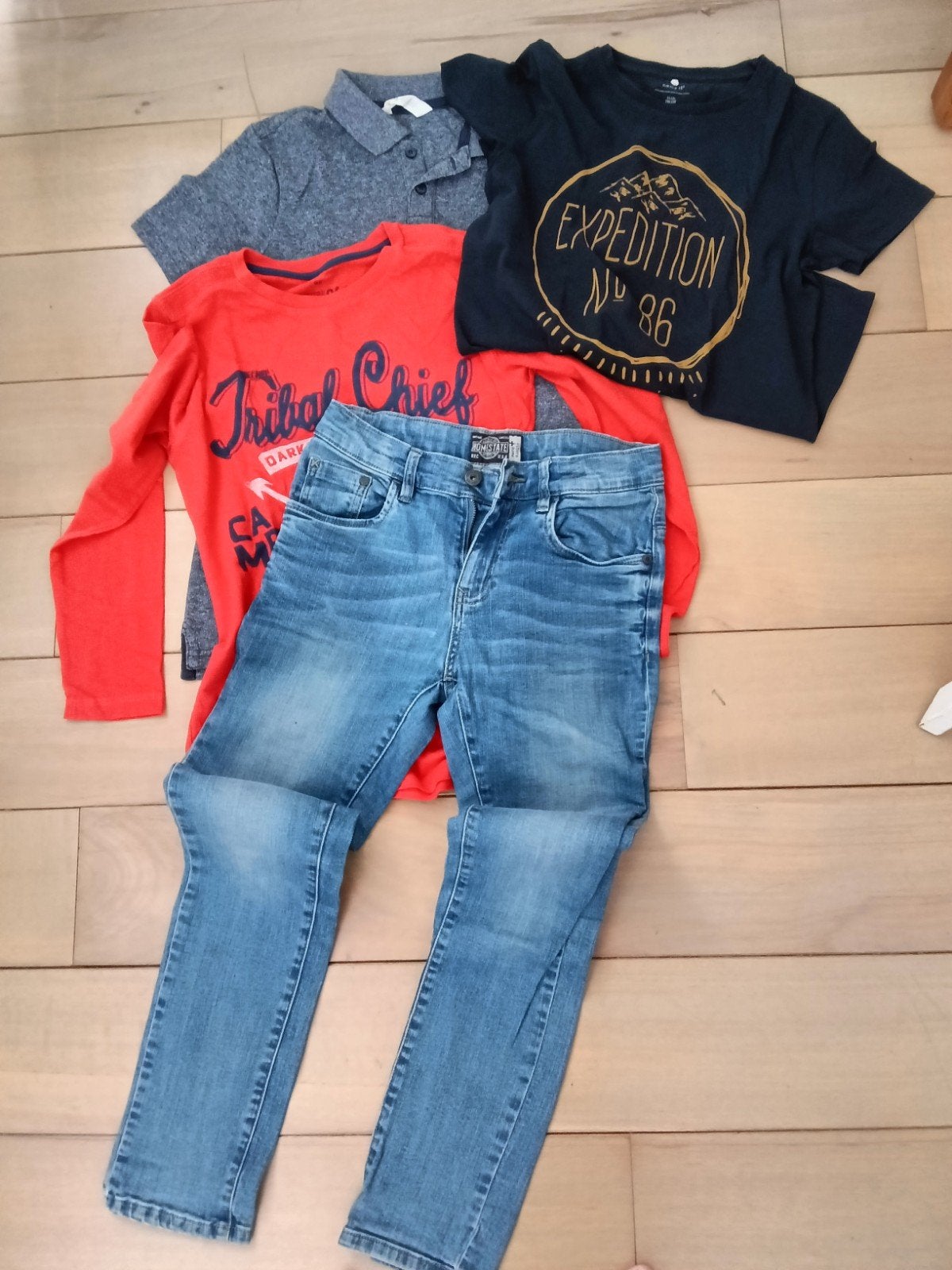 Jeans, longsleeve, T-shirt en polo (K1/6), Kinderen en Baby's, Kinderkleding | Maat 146, Ophalen of Verzenden