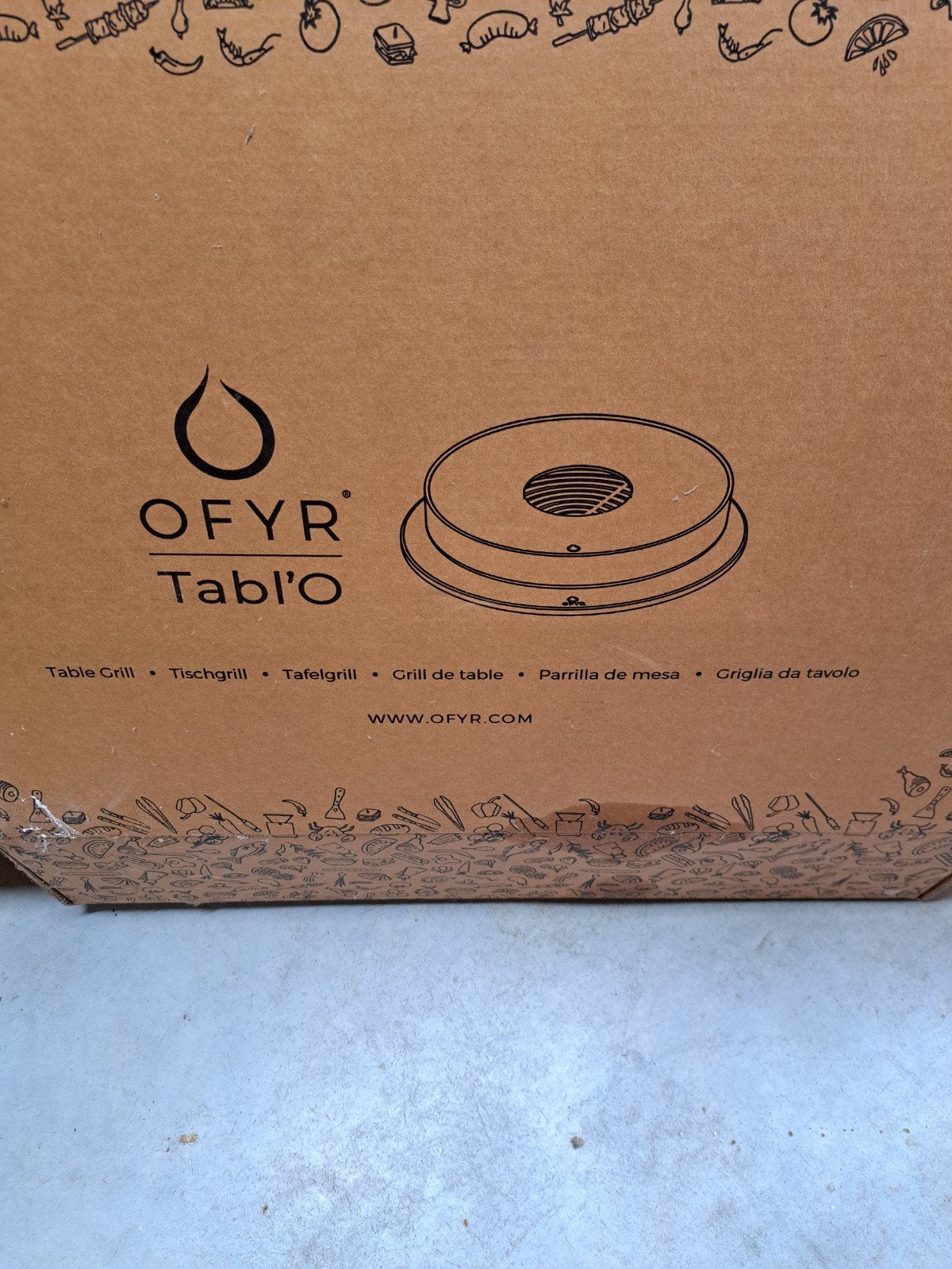 Tafel grill OFYR tablo, Ophalen