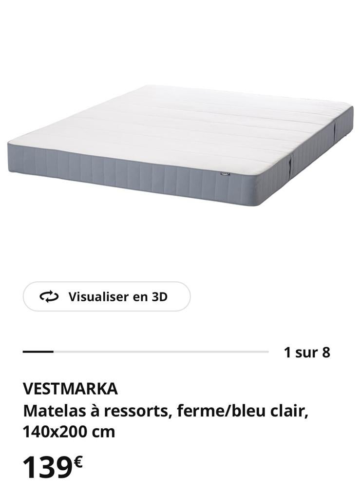 Matelas ikea neuf, Ophalen, Matras