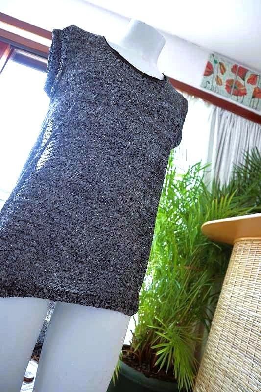 sfeervol transpartant leuk T-shirt top, Maat 38/40 (M), Zo goed als nieuw, Korte mouw, Grijs