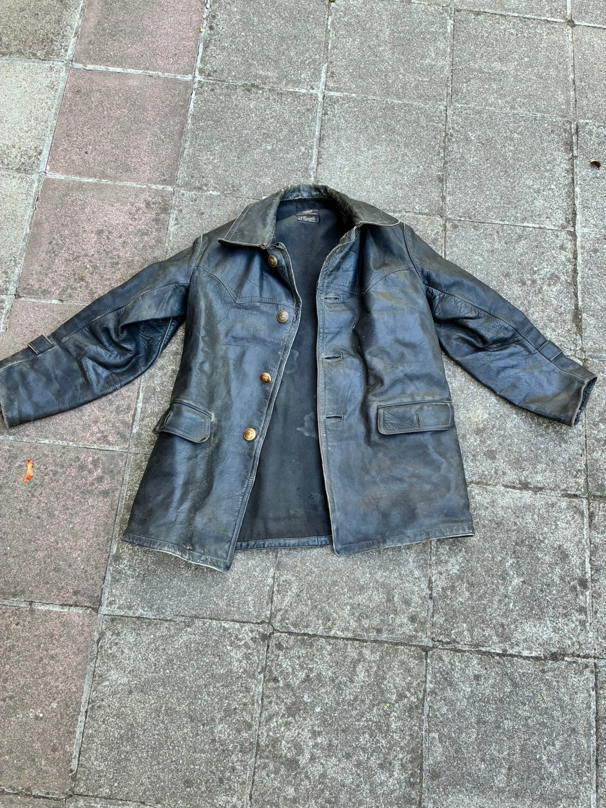 Veste de pompier belge en cuir de vachette, Enlèvement ou Envoi, Autres, Vêtements ou Chaussures