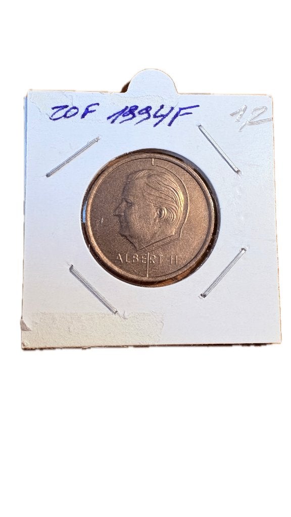 ALBERT II : 20 FRANCS 1994F, Enlèvement ou Envoi