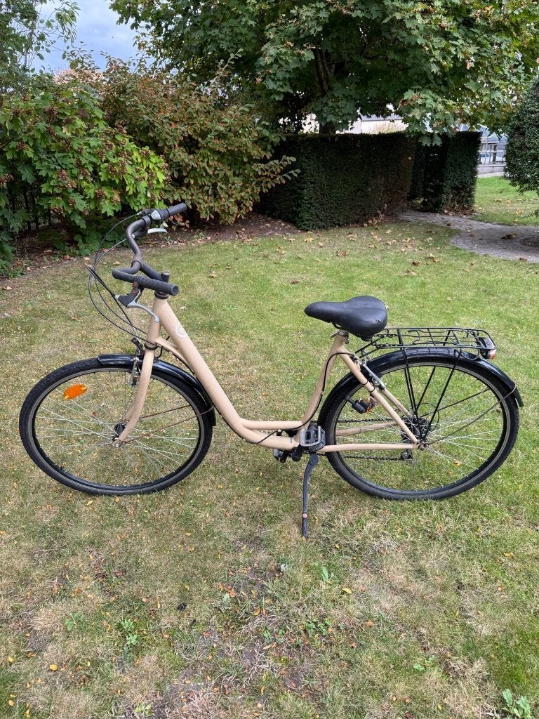 Beige Stadsfiets / Damesfiets - 6 Versnellingen, Fietsen en Brommers, Ophalen, Gebruikt, (Extra) lage instap