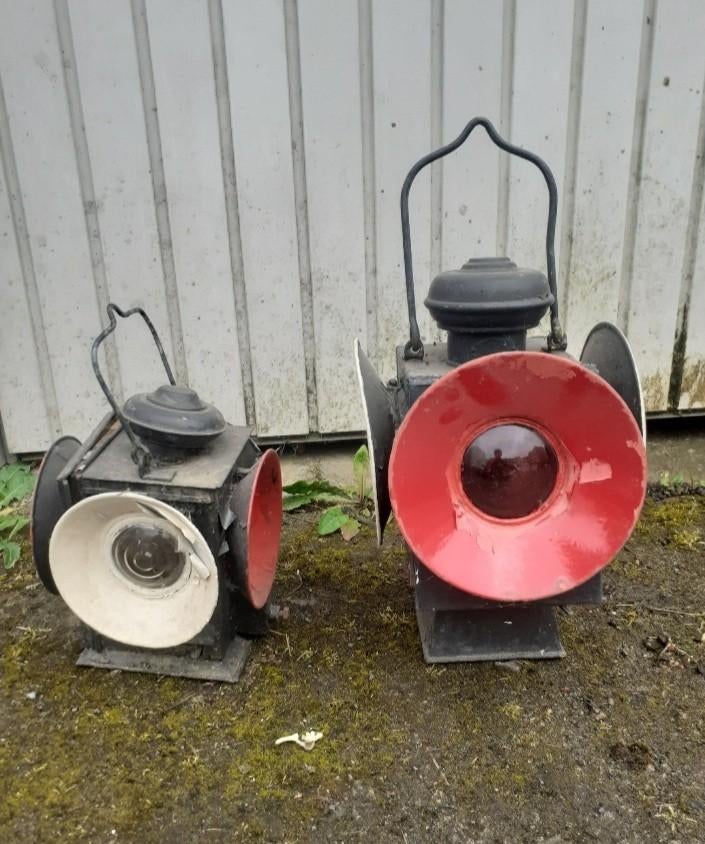 2 ancienne lampe chemin de fer - train, Enlèvement