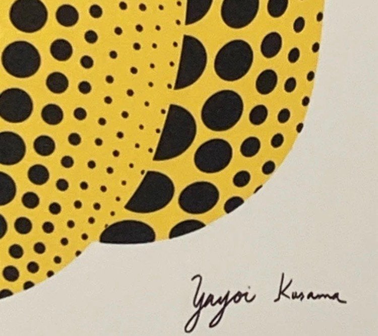 Yayoi Kusama: lithografie 40 bij 50 cm. Ingelijst verkocht, Ophalen of Verzenden, Lithografie