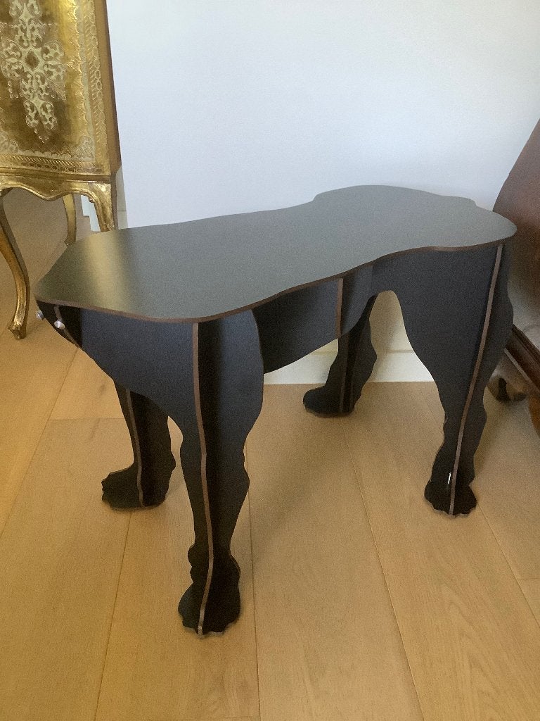 DESIGN SULTAN BIJZETTAFEL&ZITBANK FRANKRIJK., Antiek en Kunst, Ophalen, Object, Zwart, Overige materialen