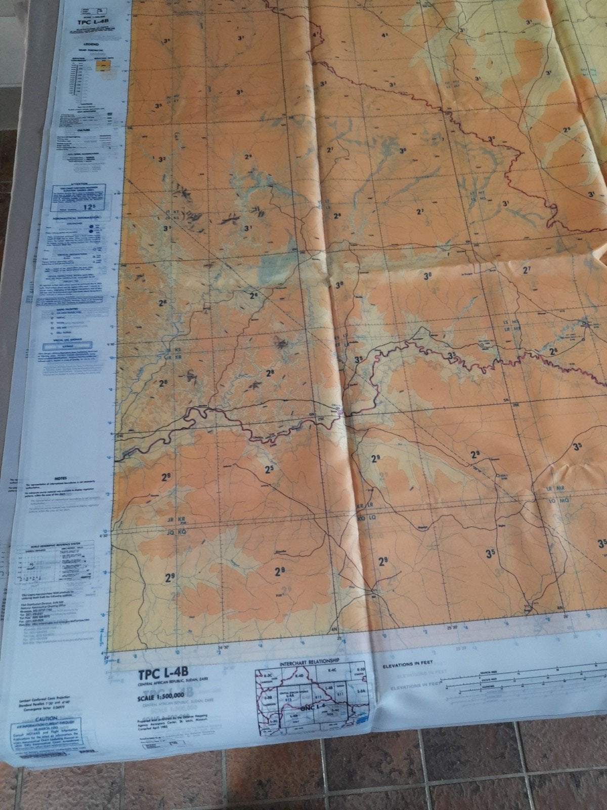 tactical pilot navigation chart EVASION on textile printed, Ophalen of Verzenden, Nieuw, Kaart, Foto of Prent